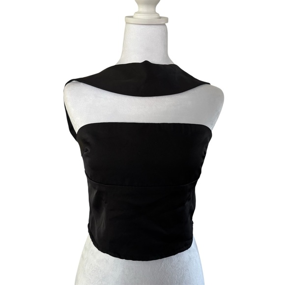 Missguided Satin Bandeau Tie Neck Corset Top | Size Small - Picture 4 of 11